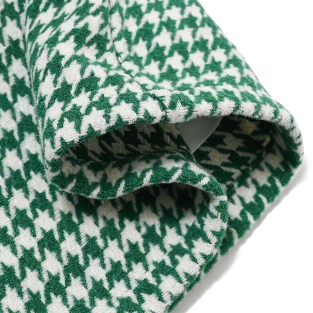 Delsol 7848 Green Houndstooth Fabric Golf Side Brushed Sizes LL Skirt, Fall/Winter, Women's Wear, Zipper, Lined, Outer, M, L, (LL)