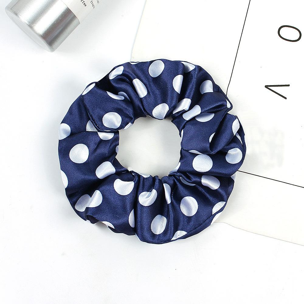 New Satin Printed Flower Floral Scrunchie Women Girls Elastic Hair Rubber Bands Accessories Tie Hair Ring Rope Holder Headdress