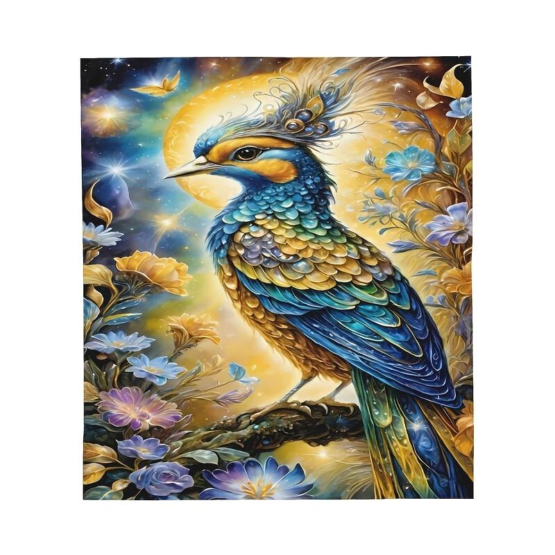 Divine Bird Pattern Flannel Throw Blanket - Soft,Warm &Lightweight | Versatile for All Seasons | Perfect for Bedroom,DormCamping
