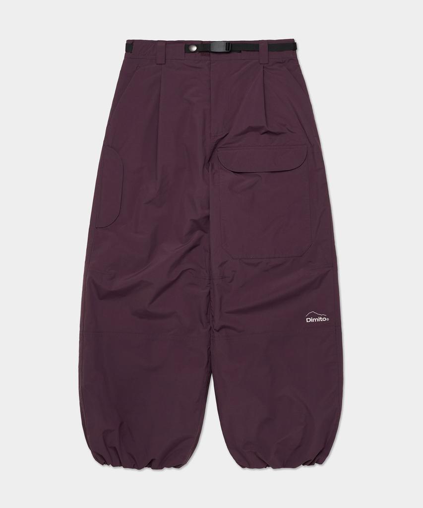 DIMITO Deck Wide Banded Pants (Wide Fit Lv.2) Wine