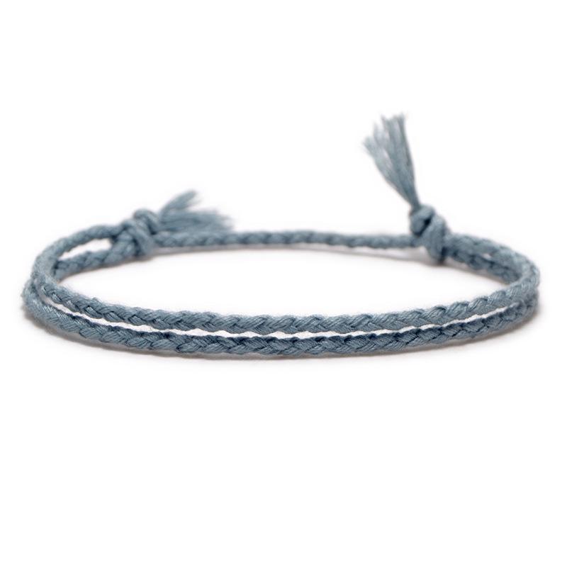 Dopamine Multicolor Cotton Hand-Woven Bracelet - Ladies Simple Bangle