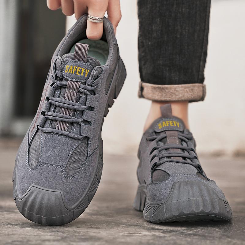 Fashion Men's New Platform Wear-resistant Outdoor Anti Slip Work Spring Breathable Fashionable Low Top Thick Soled Casual Sports Shoes
