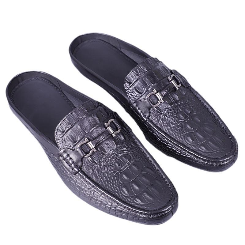 Brand Loafers Men Cowhide Leather Shoes Fashion Handmade Business Dress New Arrival Elegant Office Formal Suits Matches Man Shoe