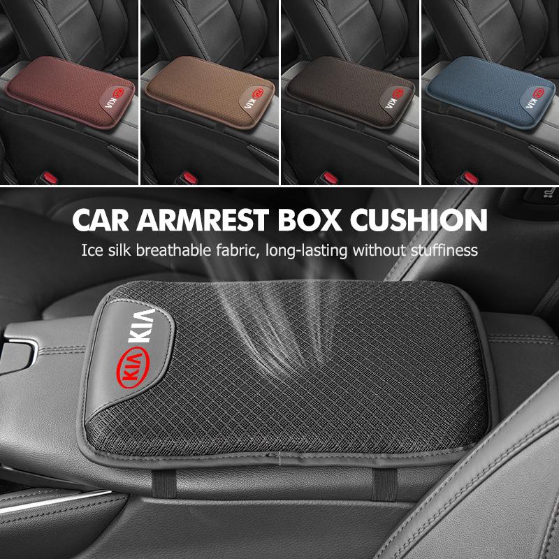 AFT2 Car Armrest Mat Center Console Arm Rest Protection Cushion Storage Box Cover Pad For KIA Ceed Rio K5 K2 K3 K9 Optima Forte Soul