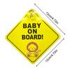 BABY ON BOARD BABY IN CAR Reflective Decal Strong Adhesive PVC Safety Warning Sticker For Suction Cup Car Accessories