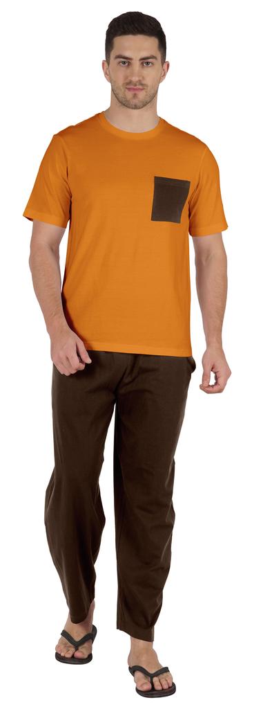 Inkmeso Solid Cotton Pajama Set  Half Sleeve Shirt With Pajamas  Loose fit 2 Pc Nightwear Pj For