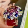 SACE GEMS Classic Copper Alloy Zircon Ring Ladies Jewelry Wedding Promise Party Gift