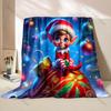 Festive Ornaments and Christmas Designs Pattern Blanket Flannel Material Soft Warm for All Seasons Home Outdoor Camping Picnics