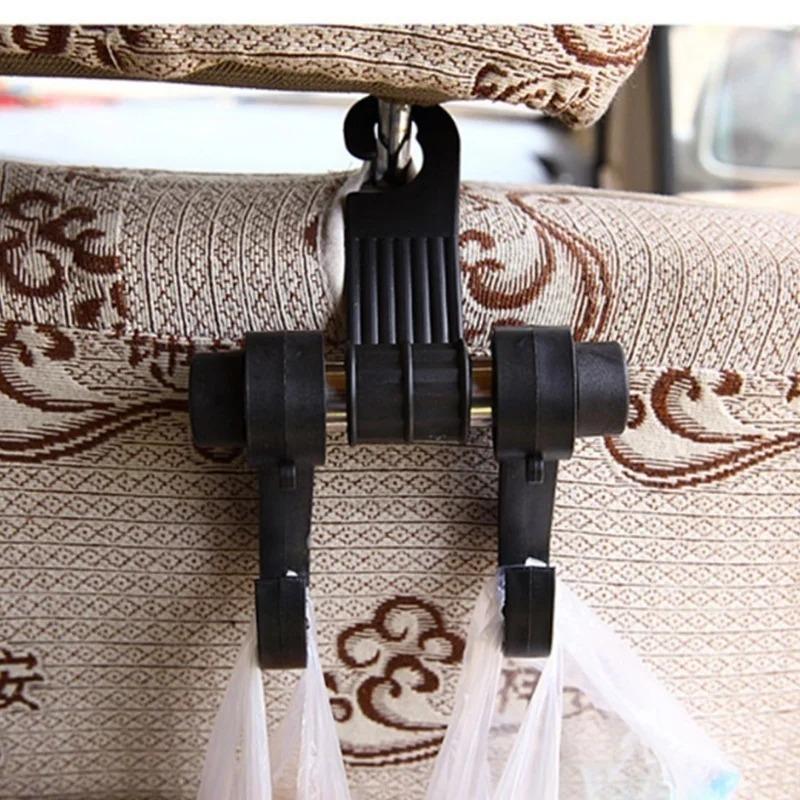 2Pcs Universal Car Seat Back Storage Hook Sundries Hanger Bag Holder Multifunction Car Hooks Vehicle Storage Organizer
