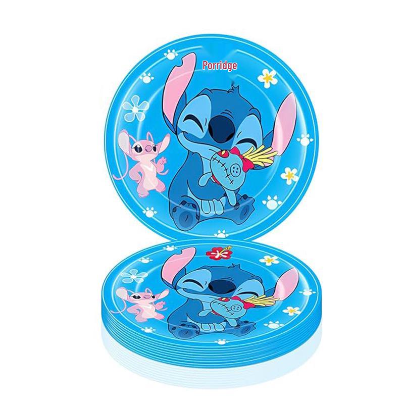 Lilo & Stitch Blaues Thema Geburtstagsparty-Set: Wimpel, Teller & Besteck