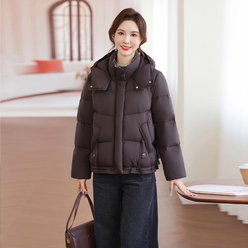 2025 Winter Short Down Jacket for Women - Petite Fashion Warm Puffer with White Duck Down