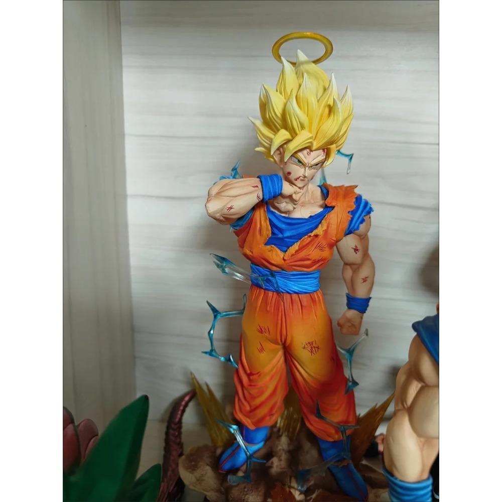 New Dx Dragon Ball Ssj2 Goku Deluxe Anime Statue Collectible Model Effect Desktop Decoration Toys Gifts Anime Fans Collectors