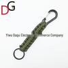 Paracord Woven Keychain with Black Mountaineering Clip for Outdoor Use