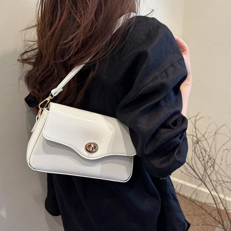 Korean Black Small Square Bag For Women Shoulder Crossbody Bag Retro Fashi Handbag Adjustable Shoulder Strap