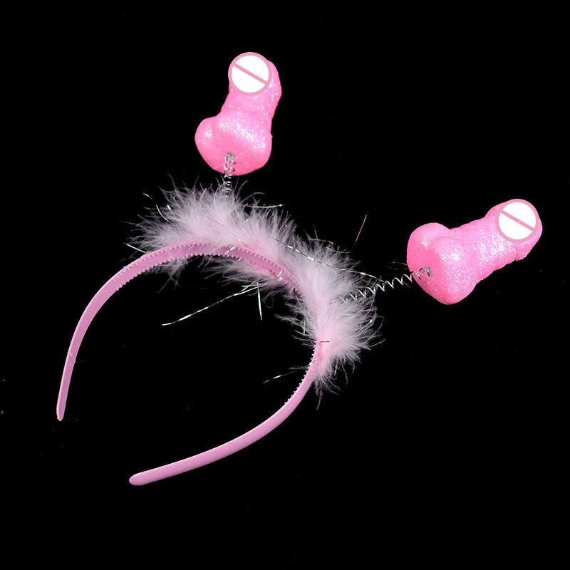 1/2/3Pcs Funny Penis Headband Tiara Bachelorette Party Supplies Hen Night Bride To Be Wedding Decorations Novelty Nude Sex Toys