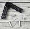 2PCS Retro Vintage Motorcycle Motorcycle Modification Bright Black Plaid Front of the Foot Pedal