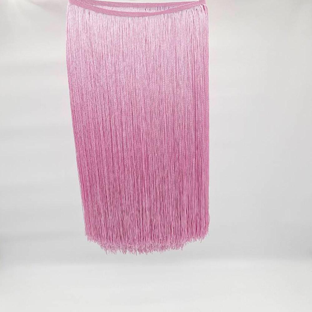 

10 Метрів 50см Довга Мереживна Бахрома Китиця Чорна Бахрома Оздоблення Для DIY Латинської Сукні Сценічний Одяг Аксесуари Мереживна Стрічка 2Meters рожевий