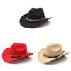 Cappello da Cowboy Western per Uomo Donna con Materiale Traspirante Lana Cotone Protezione Solare Accessorio Estivo