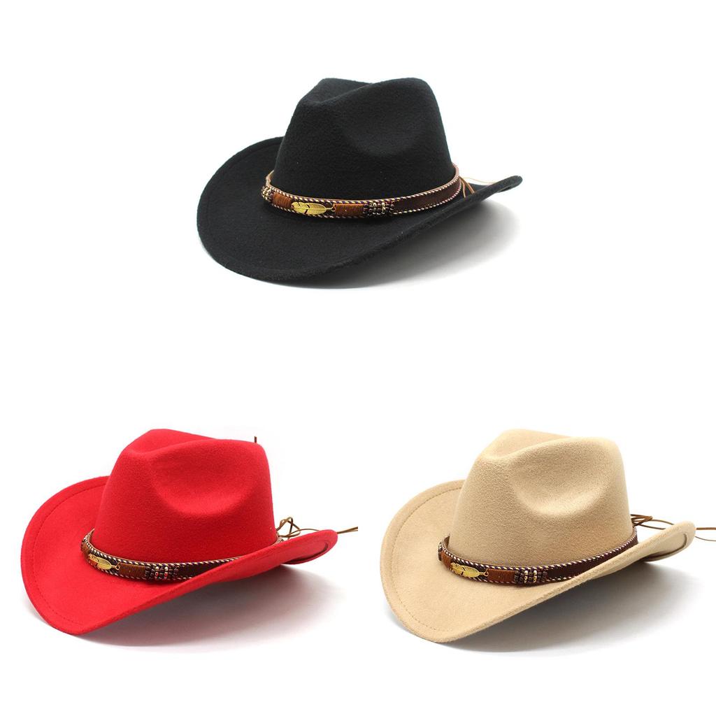 Cappello da Cowboy Western per Uomo Donna con Materiale Traspirante Lana Cotone Protezione Solare Accessorio Estivo
