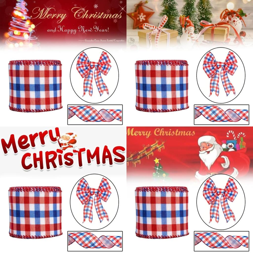 Creative American Flag Red Blue White Ribbon For Independence Day Decorations