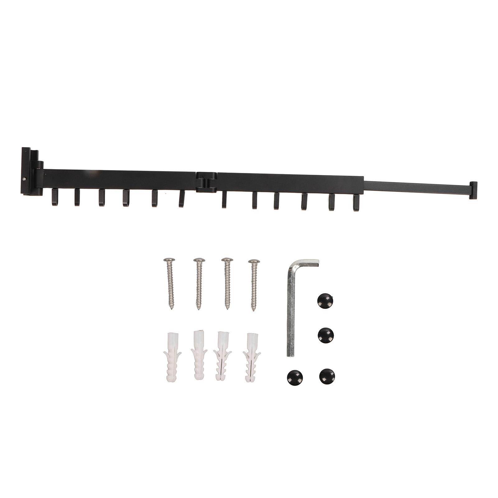 Вешалка для одежды настенная с отверстием для свободного выдвижная алюминиевая сушилка для белья для внутреннего использования 3453₽