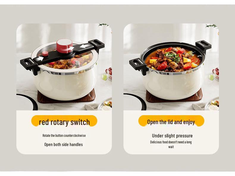 Pressure-Resistant Non-Stick Soup Pot for Gas & Induction Stoves, Safe & Explosion-Proof, Perfect for Soups & Stews.