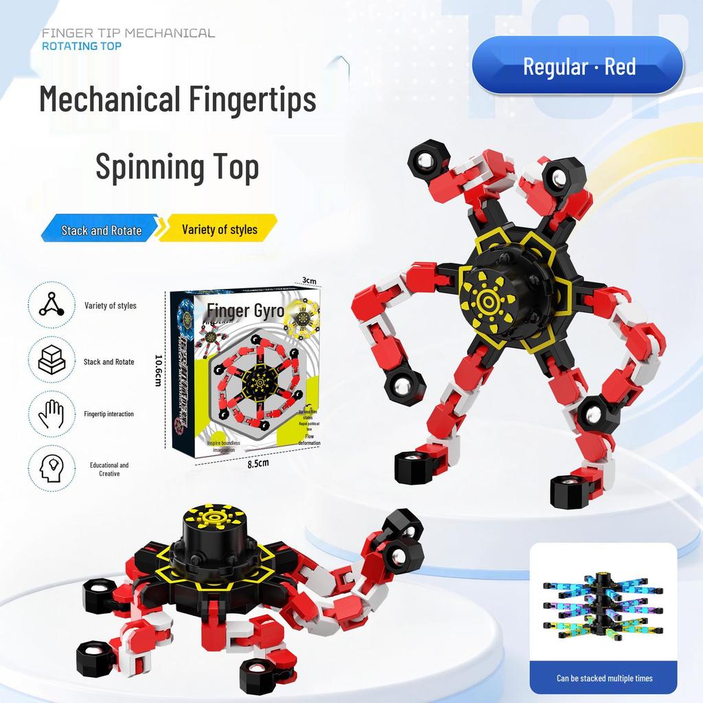 Deformable Luminous Gyro Toy for Kids - Educational Stress-Relief Mechanical Spinner
