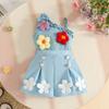 2026 Summer Cross-border Sweet 0-3 Year Old Girls Sleeveless Shoulder Strap Flower Pit Strip Top + Shorts Set