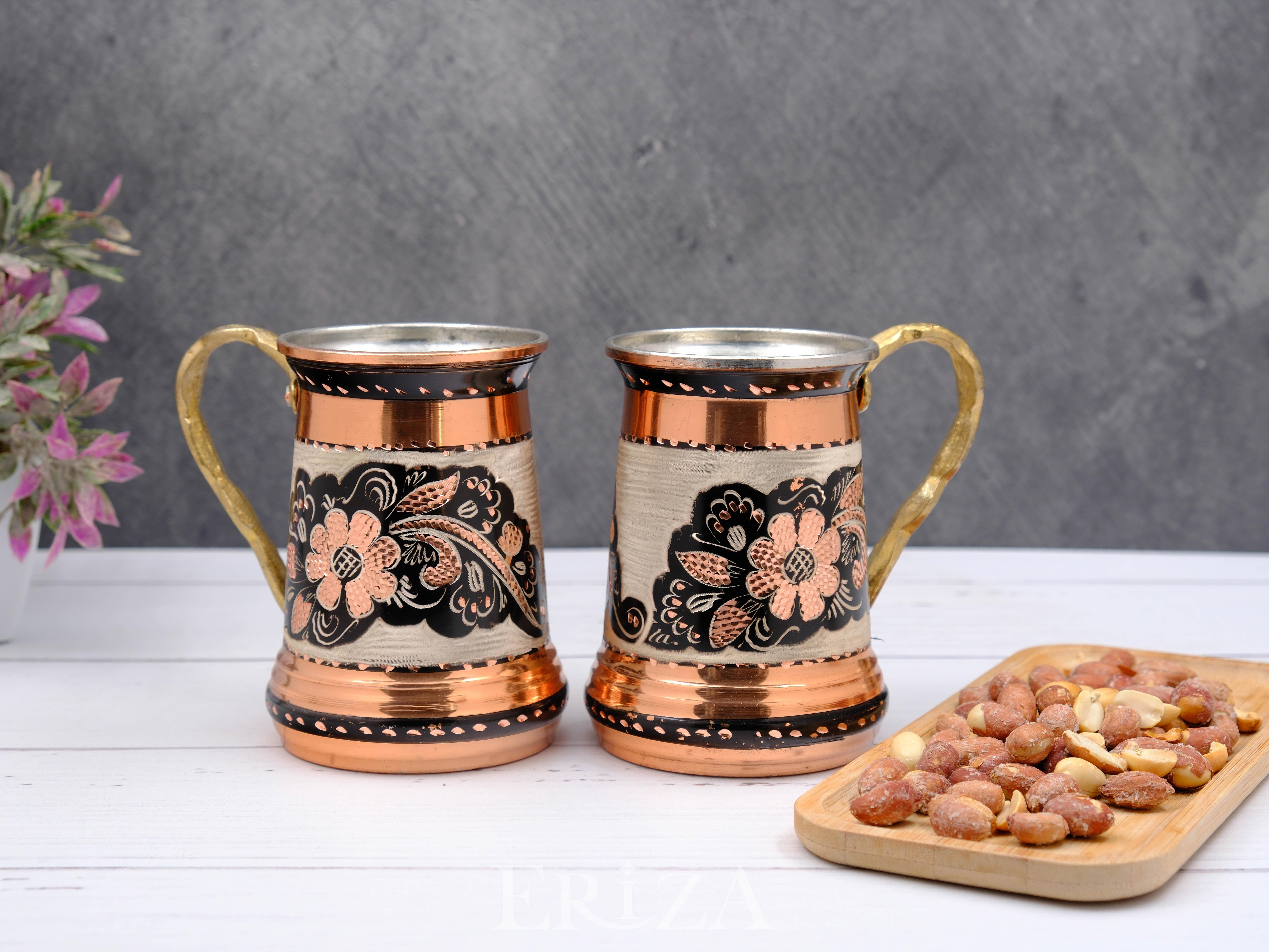 

Старинная медная кружка ручной работы 1 PIECES чёрный