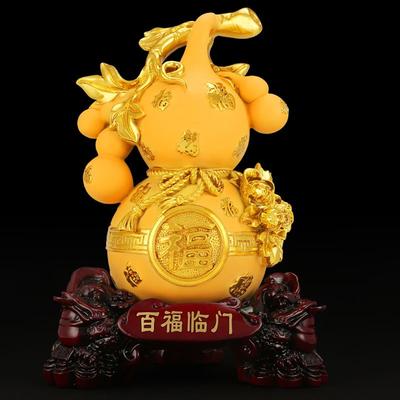 Fortune Gold Gourd Ornaments Fortune and Gourd Home Living Room Wine Bedroom Decorations Figurines Gifts