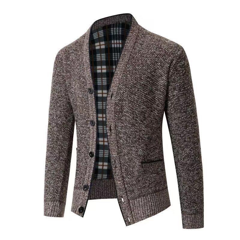 Sweater Men'S Fashion Jacket Warm Comfortable Mature Versatile Casual Knitted Cardigan Men'S Long Sleeves