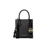 Michael Kors Mercer Classic French Commuter Letter Accordion Bag Crossbody Shoulder Bag Leather Tote Mini Women Bags Black 35S1GM9T0L-001