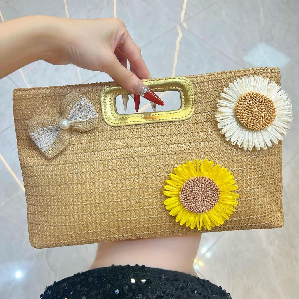 Hand-held Bag with Strap, Single Shoulder Crossbody Bag, Woven Handbag Casually