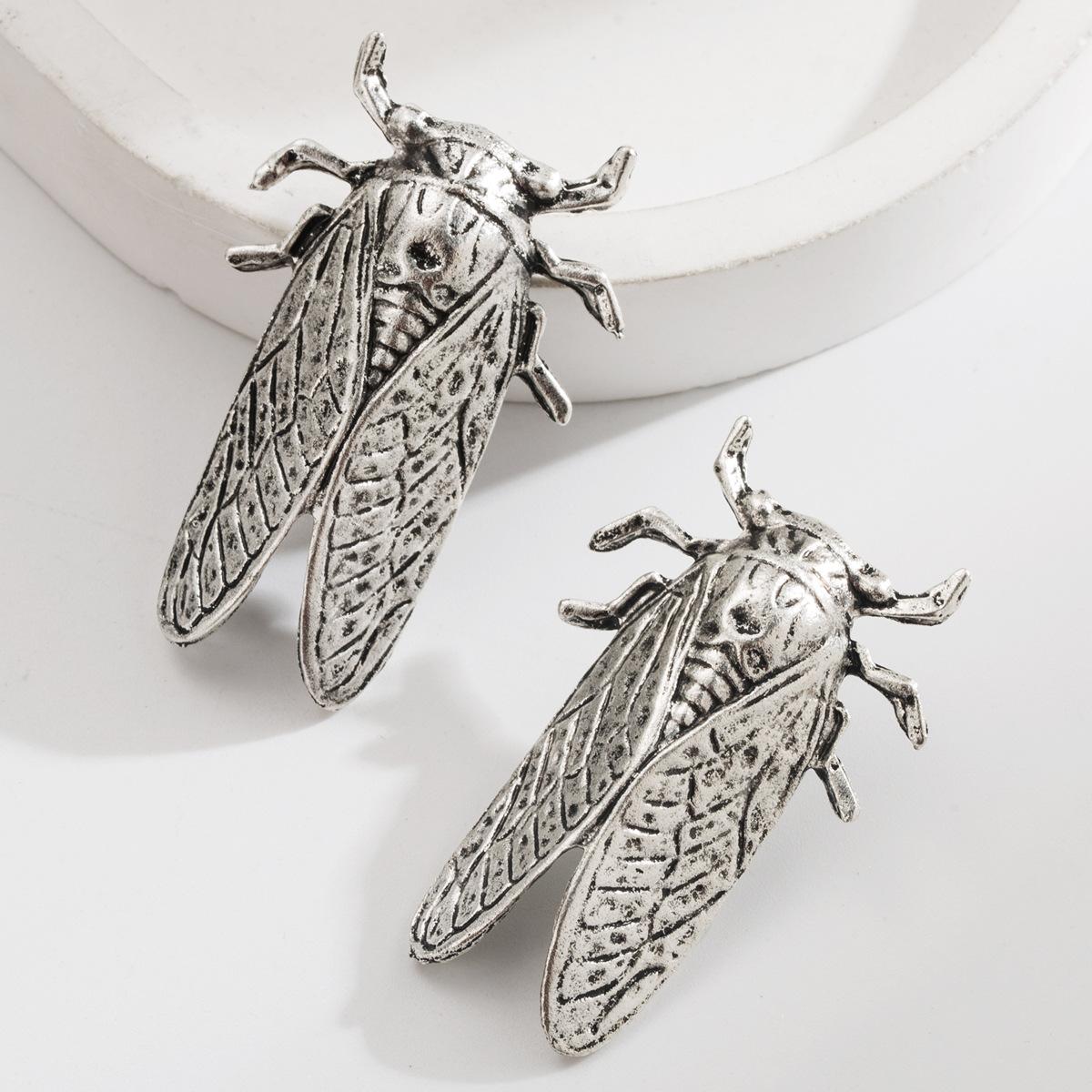 

Европейский и американский стиль Преувеличенные серьги-насекомые Винтажные Личность Трендовые Высококлассные Вечерние Серьги Ювелирные изделия серебряный