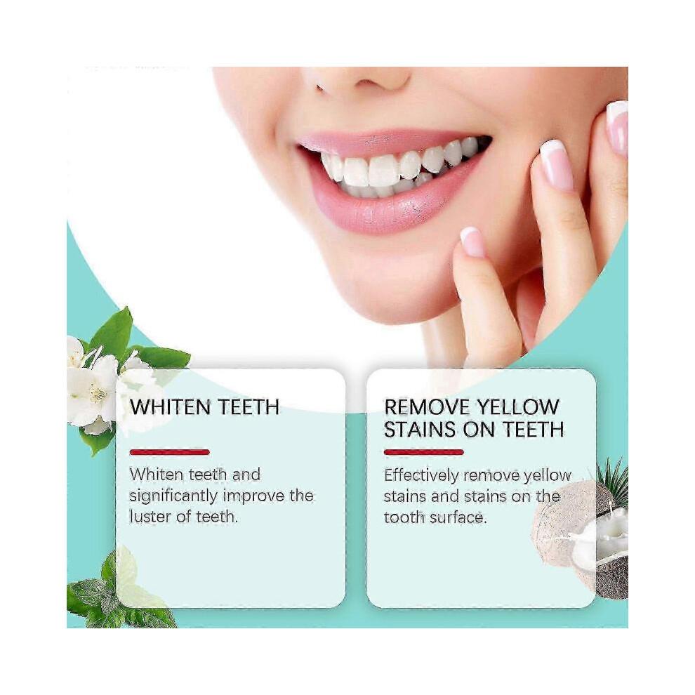 Post Oil Pulling Toothpaste, Coco-Mint Jasmine Whitening Toothpaste, Fresh Breath & Brightens Teeth & Protects Enamel, Fluoride Free Toothpaste 120g 2