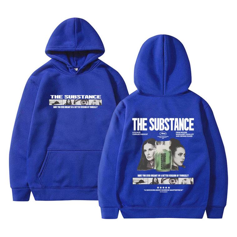 Horror Movie The Substance Graphic Print Hoodie Men Women Fashion Trend Streetwear Male Casual Fleece Polyester Oversized Hoodies