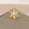 Mini Cute Opal Clover Flower Brooches for Women CZ Crystal Rhinestone Flower Lapel Pin Clothing Kawaii Korean Jewelry