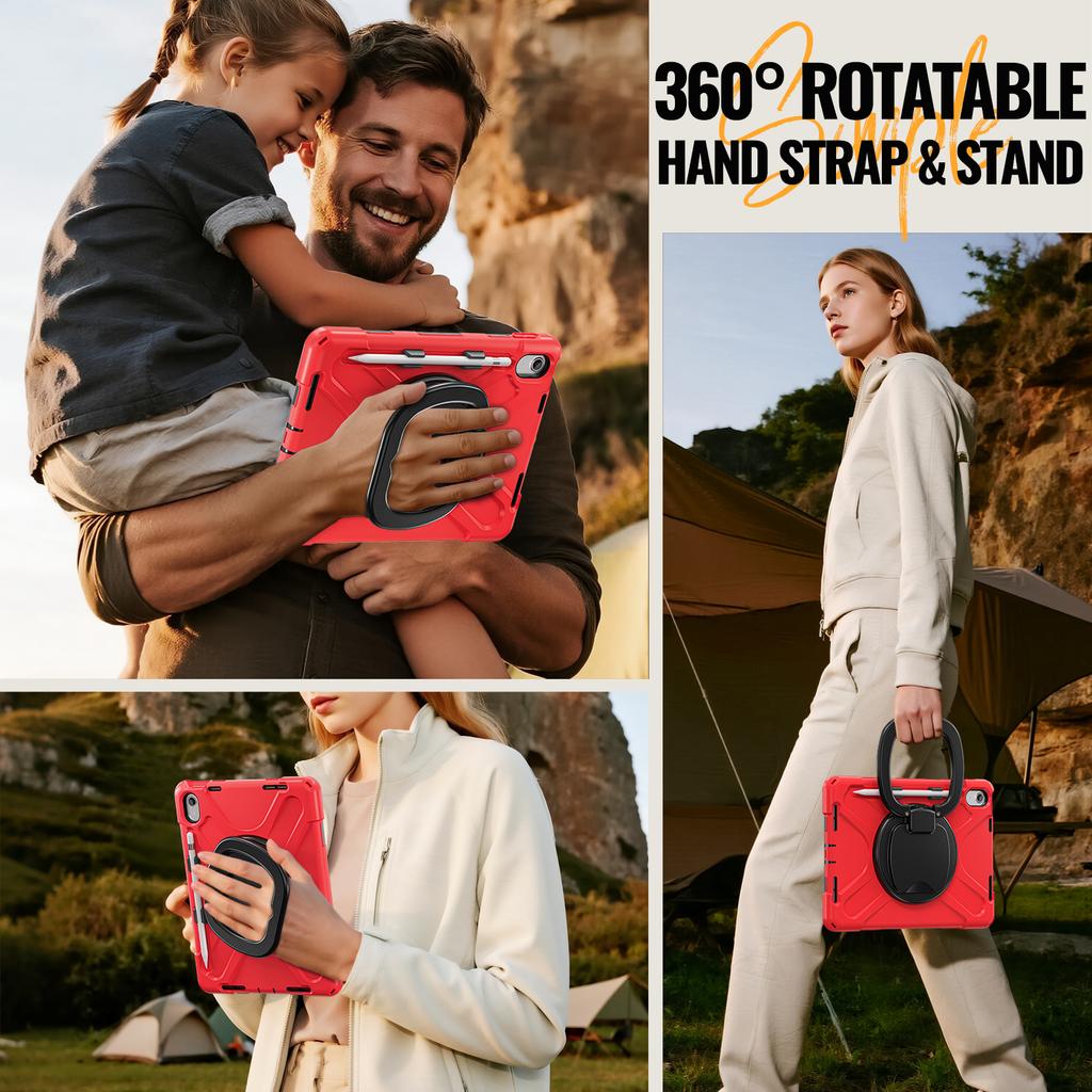 Stand Case Universal For iPad A16 2025 11th 10.9 2022 10th Gen. A3354 A3355 A3356 A2757 A2777 A2696 With Pen Slot Rotating Cover