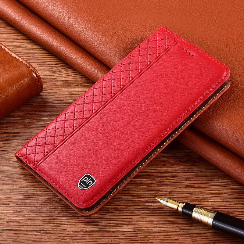 Genuine Leather Flip Cover for Xiaomi Redmi Note14Pro+, Note12, Note11SE, and Note10