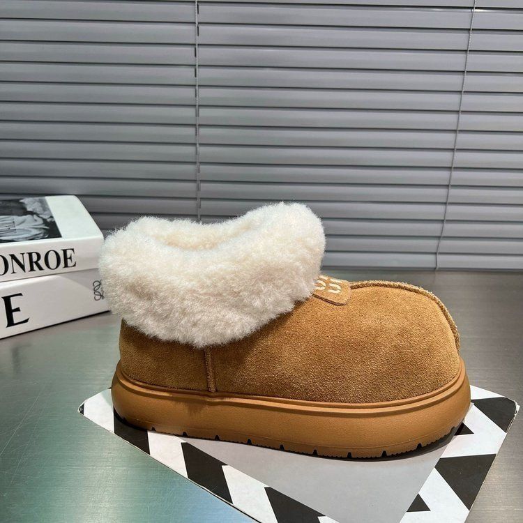 Thick-soled fur integrated 2025 new autumn and winter plush thickened fluff shoes soft-soled warm snow boots women's shoes