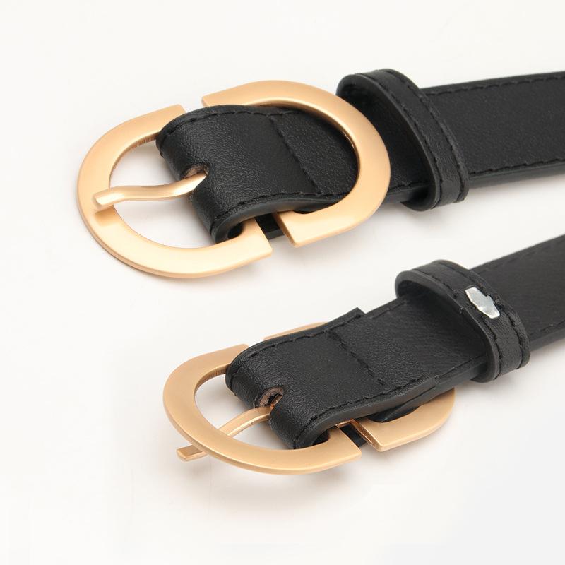 A Matte, High-end, Fashionable Korean-style Pu Belt for Women, Versatile for Outerwear and Jeans, and A Decorative Strap