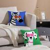 Cartoon Animal Pillow Case Anti-dustmite Pillowcase Invisible Zipper Silky Short Plush Sofa Cushion Cover