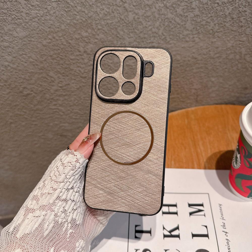 For OPPO Find X9 Pro Case Hard Silk Pattern Magnetic Wireless Charging Protective Back Cover For Find X9 X8 Pro X8 Ultra Shell