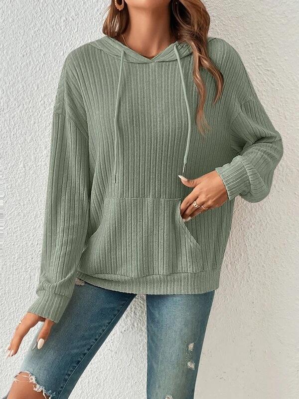 2025 European & American Women's Autumn/Winter Knitted Fashion Hoodie