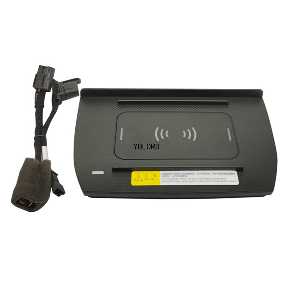 

15 Вт QI беспроводная зарядка для телефона зарядное устройство быстрая зарядная панель панель ящик для хранения для Honda Civic 10Th MK10 2016-2020 чёрный