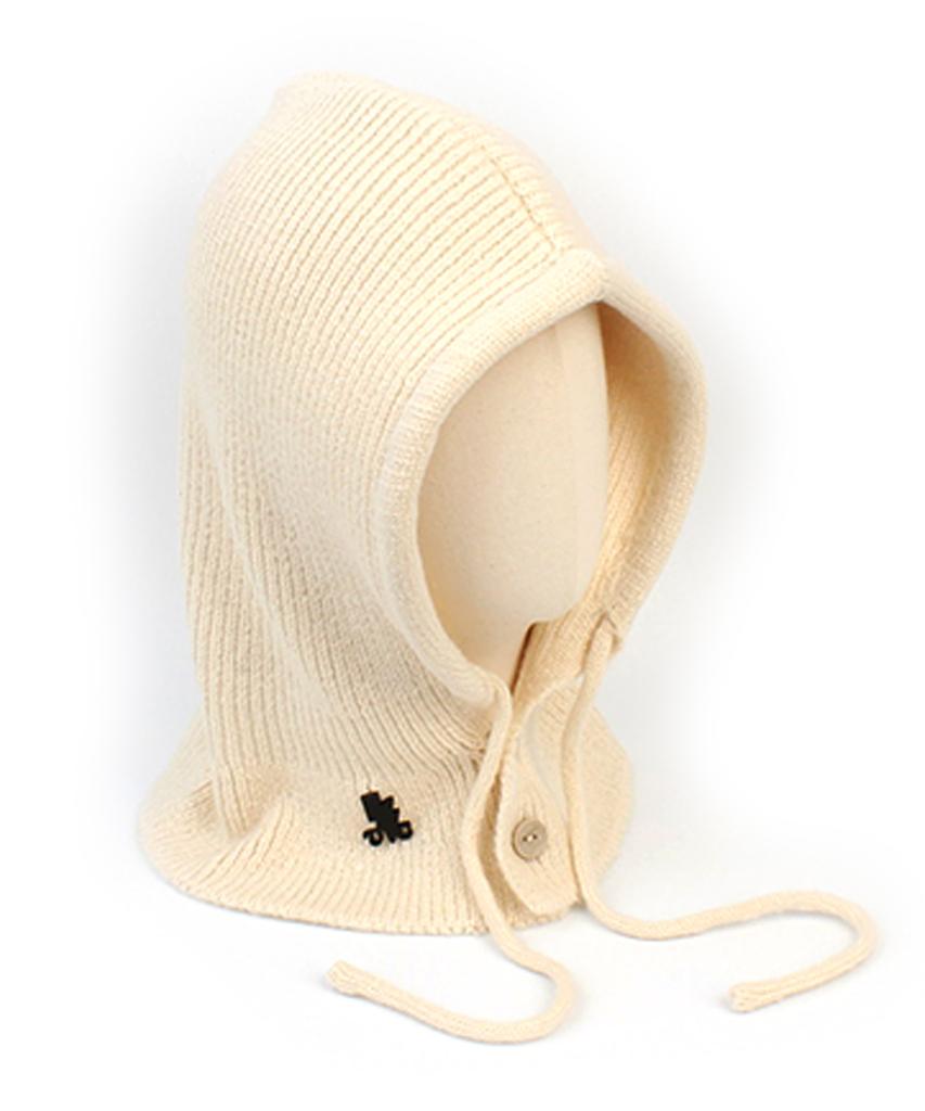 Yunibeosyeolkemiseuteuli Wool Knit Oatmeal Open Balaclava