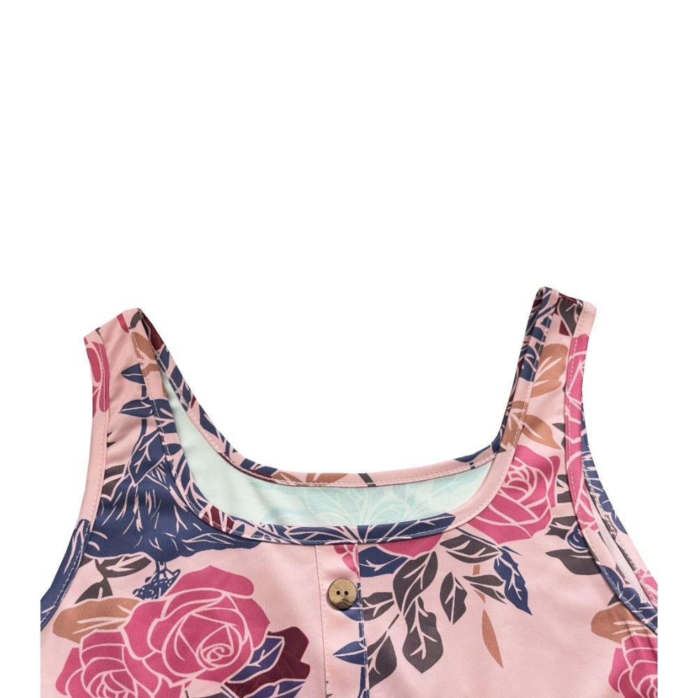 Women's Floral Maxi Dress Summer Wedding Guest Dress Tiered Sleeveless Lace Up Corset Sundress