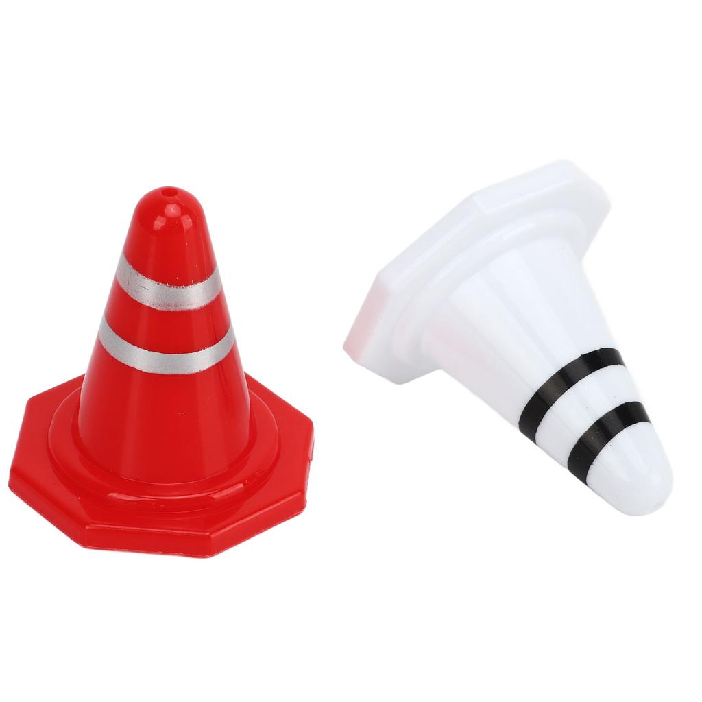 60 Pcs Traffic Cones Toys Red White Mini Traffic Cones Miniature Lifelike Road Block for Soccer Training RC Car Gaming