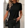 2026 Summer New Women's Solid Color Round Neck Short Sleeve Loose Casual T-Shirt