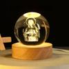 3D Hands Prayer Faux Crystal Ball with Wooden Base Clear Engraved Prayer Hand Ball Night Light Religious Christian Gifts for Women Men